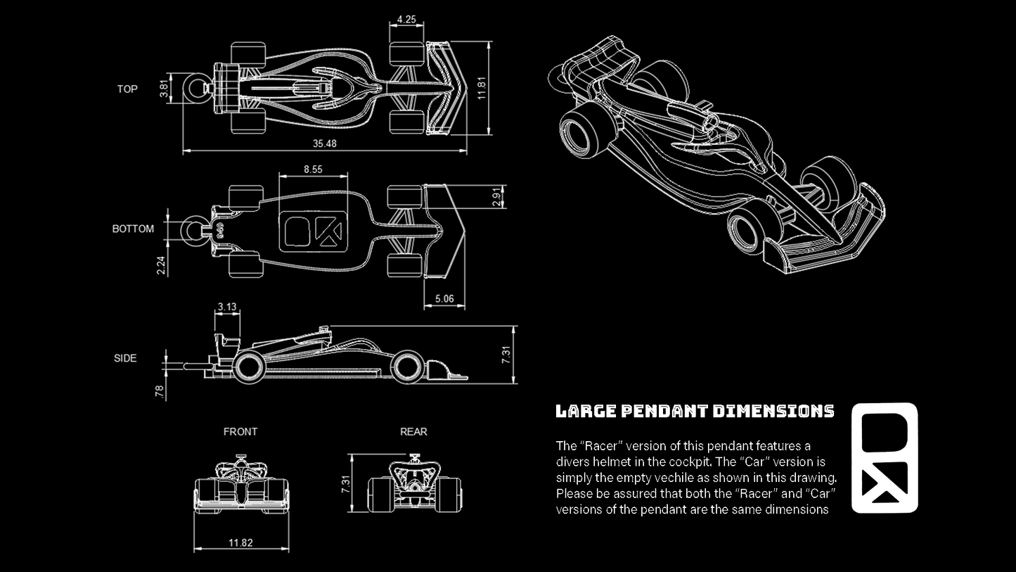 Formula One-Inspired Necklace Pendant