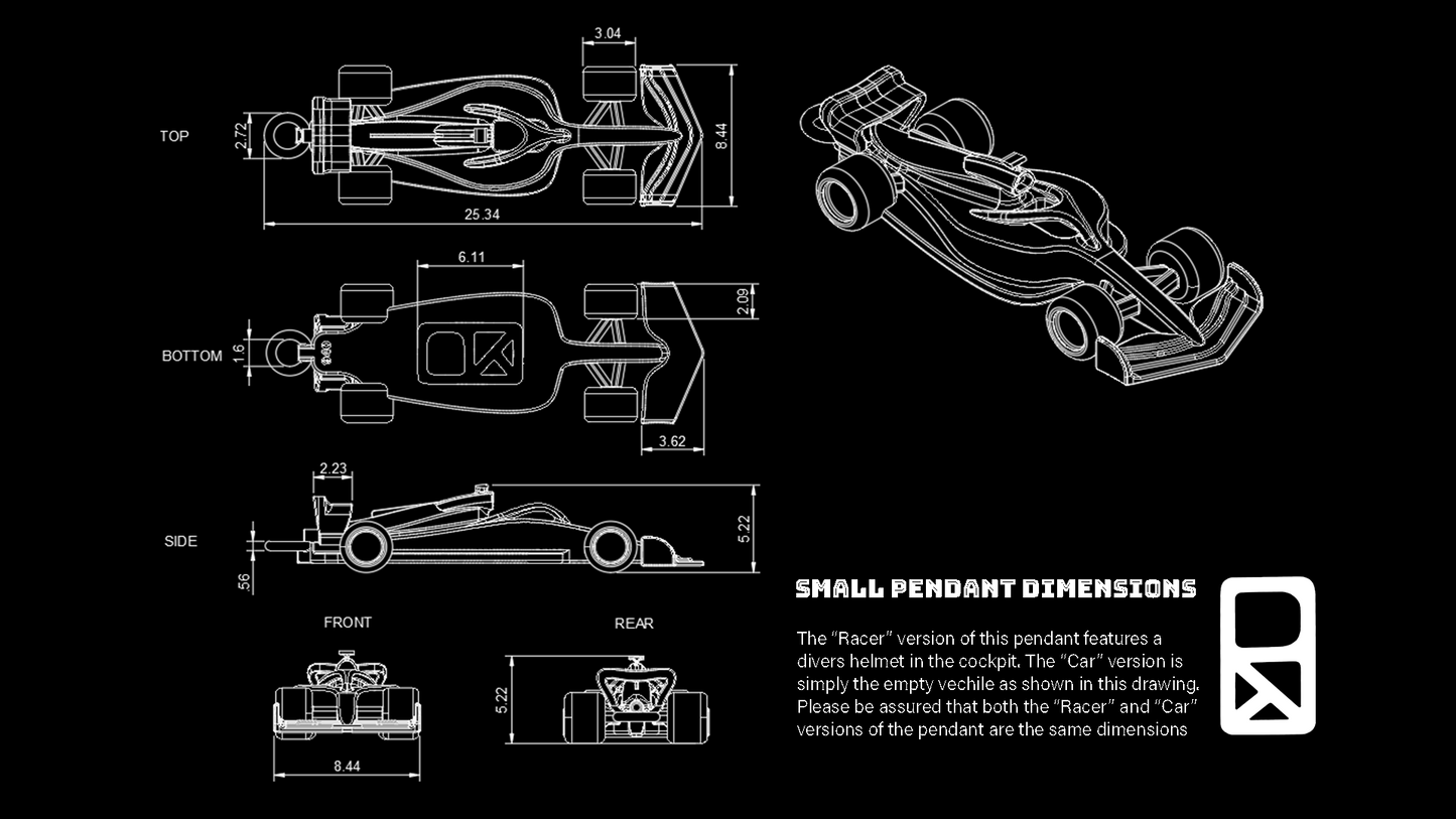 Formula One-Inspired Necklace Pendant